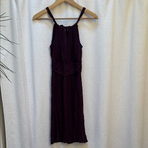 Kaileigh Cornelia Purple Halter Sleeveless Midi Dress